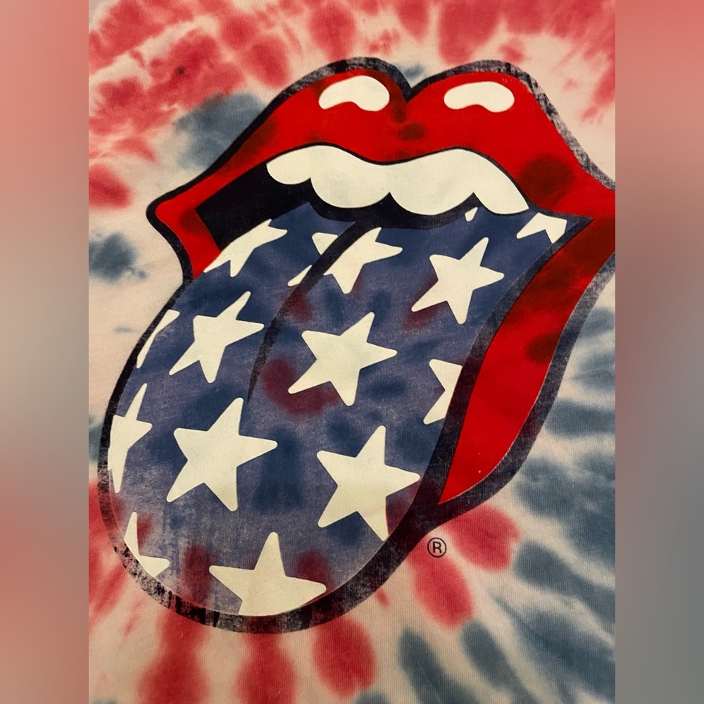 The Rolling Stones Kids Tie-Dye Tee - Red, White, and Blue - Picture 4 of 4